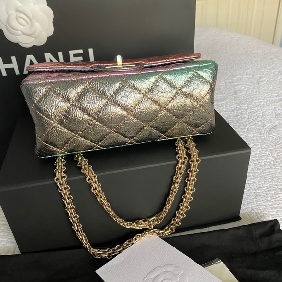 ‼️SOLD‼️NEW 20A CHANEL REISSUE 2.55 RAINBOW MINI - Picture 6 of 14